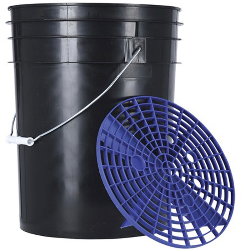 Кофа с решетка за отцеждане Оксфорд черно-синьо