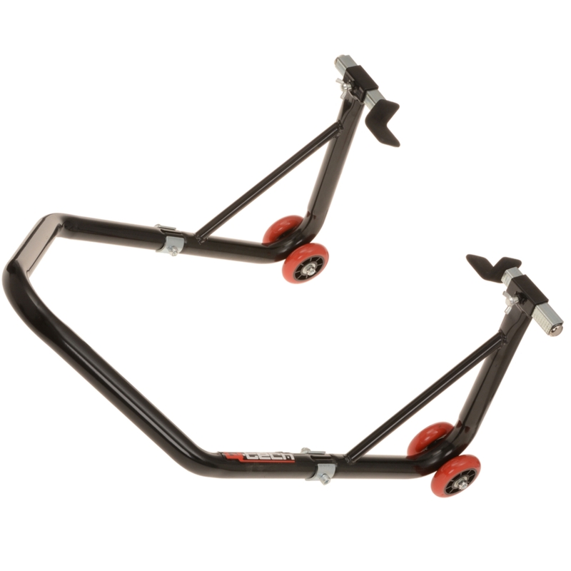 Стойка за мотоциклет Q-TECH предна - за очила/задна, черна