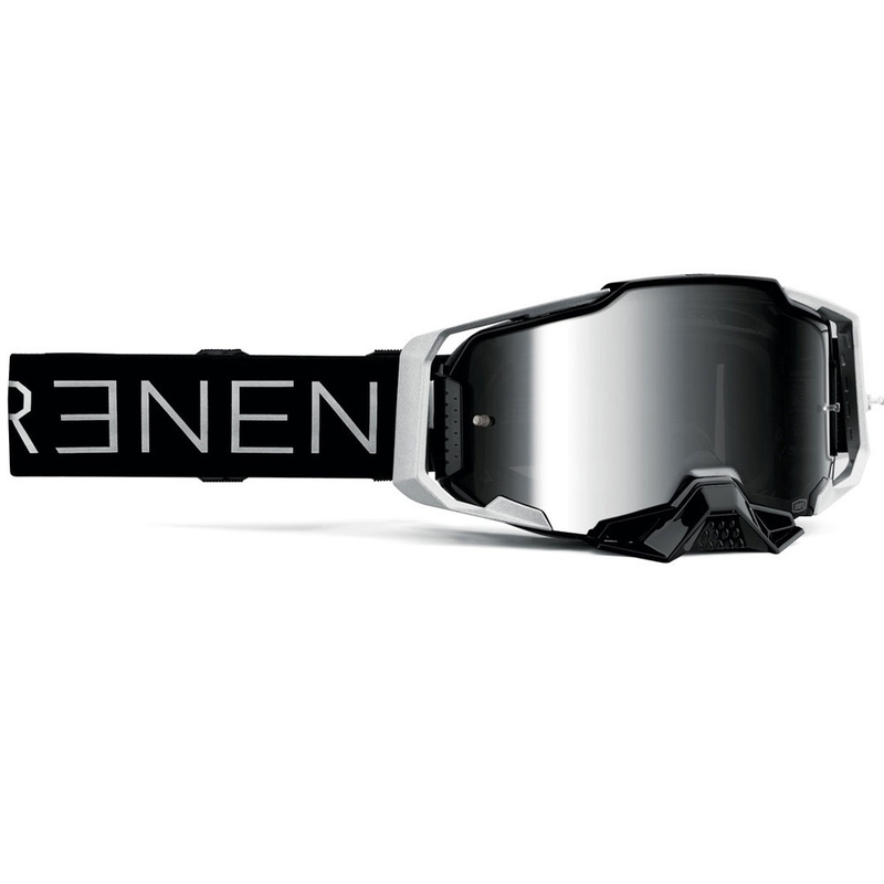 Мотокрос очила 100% ARMEGA Reneen S2 със сребърен плексиглас