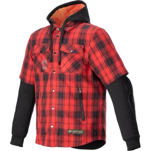 Alpinestars MO.ST.EQ Тартан мотоциклетна тениска червено-черна