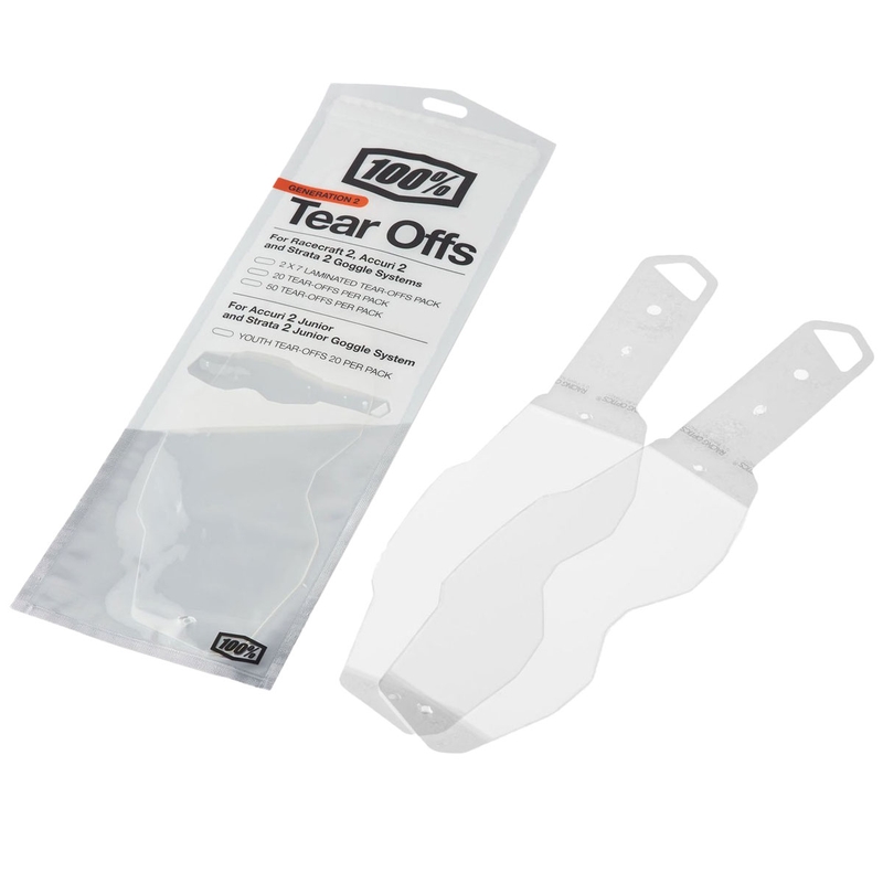 Ламинирани откъсващи се ленти за мотокрос очила 100% RACECRAFT 2/ACCURI 2/STRATA 2