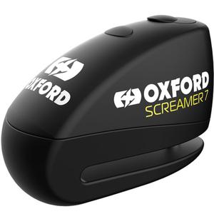 Заключване на дискова спирачка Oxford Screamer 7 с вградена аларма черно-черно