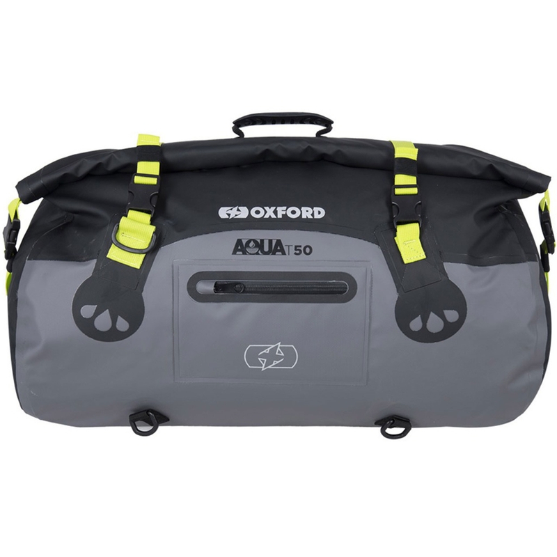 Oxford Aqua T-50 Roll Bag 50 л водоустойчива чанта черно-сиво-флуоресцентно жълто