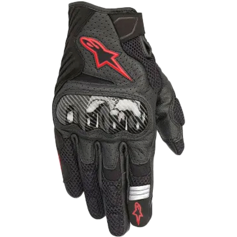 Мото ръкавици Alpinestars SMX-1 AIR 2, черно-флуоресцентно червени