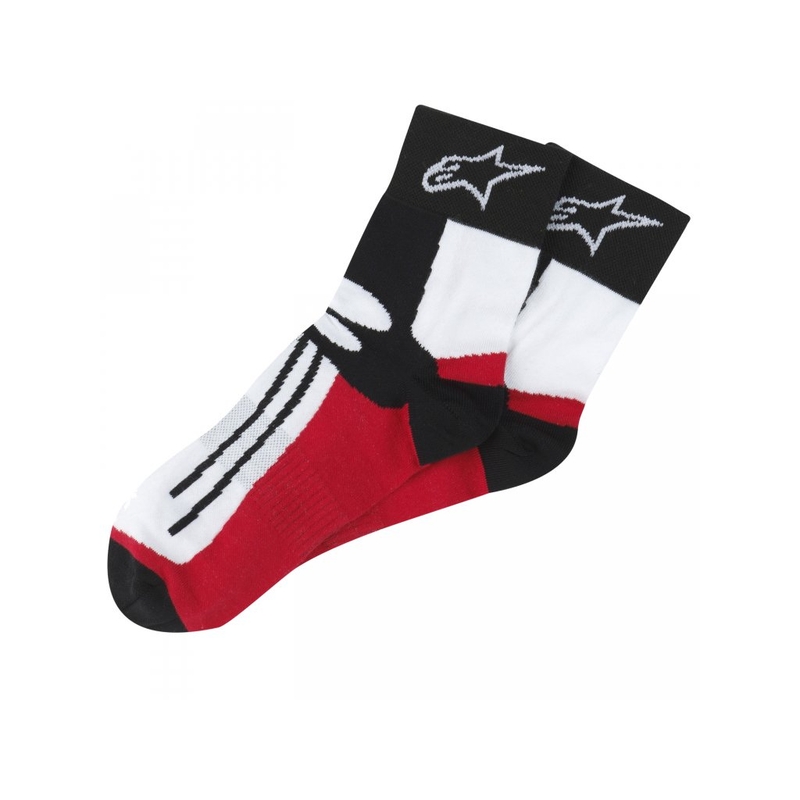 Alpinestars състезателни чорапи за шосе Къси черни, бели и червени