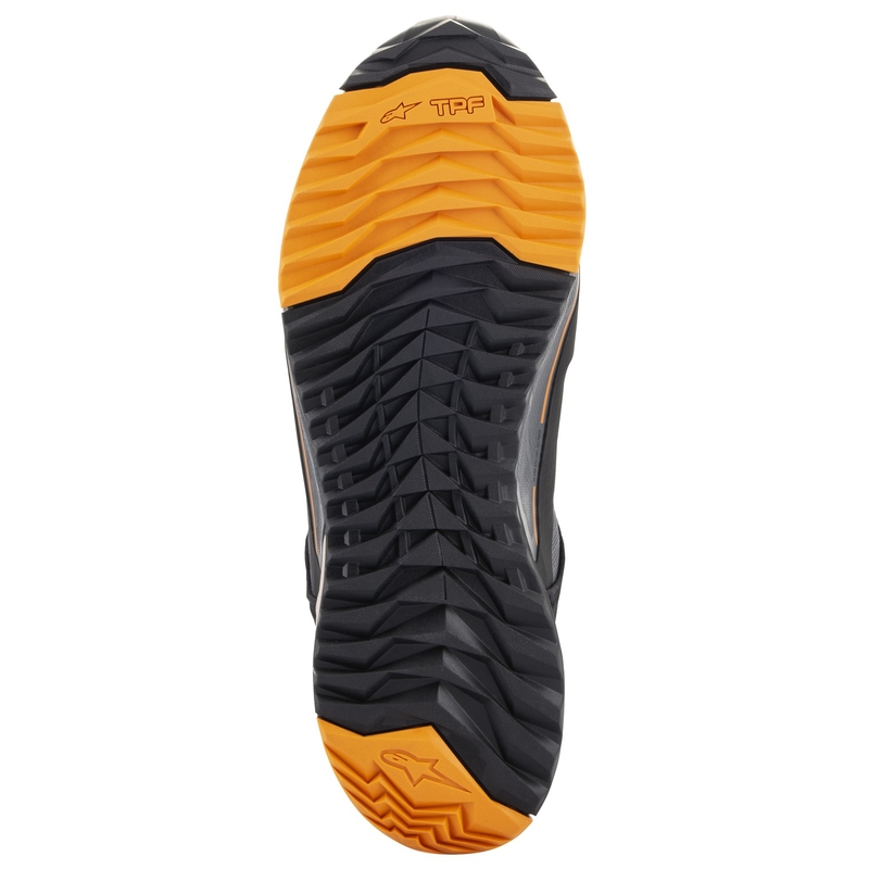 Мотоциклетни ботуши Alpinestars CR-X Drystar черно-кафяво-оранжеви
