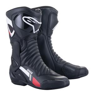 Мотоциклетни ботуши Alpinestars S-MX 6 черно-бяло-сиво-червено