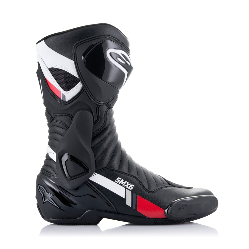 Мотоциклетни ботуши Alpinestars S-MX 6 черно-бяло-сиво-червено