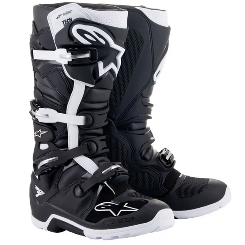 Мотоциклетни ботуши Alpinestars Tech 7 Enduro Drystar черно-бели