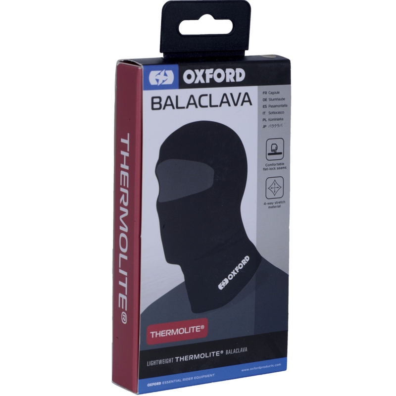 Качулка за мотоциклет Oxford Balaclava Thermolite® черна