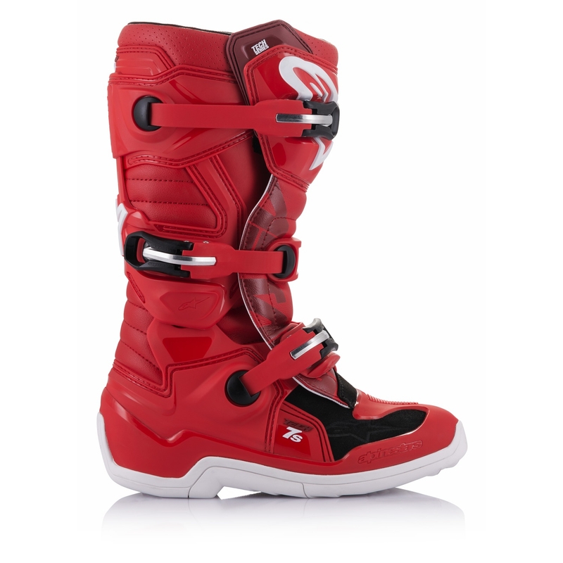 Детски мотоциклетни ботуши Alpinestars Tech 7 S, червени
