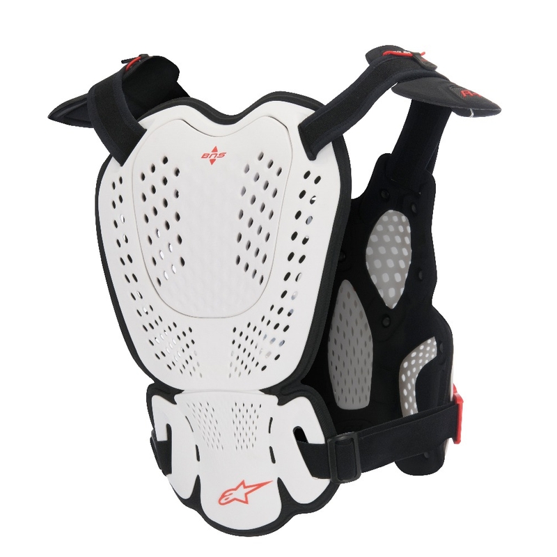 Протектор за тяло Alpinestars A-1 Roost Guard CE2 бяло-черно-червен