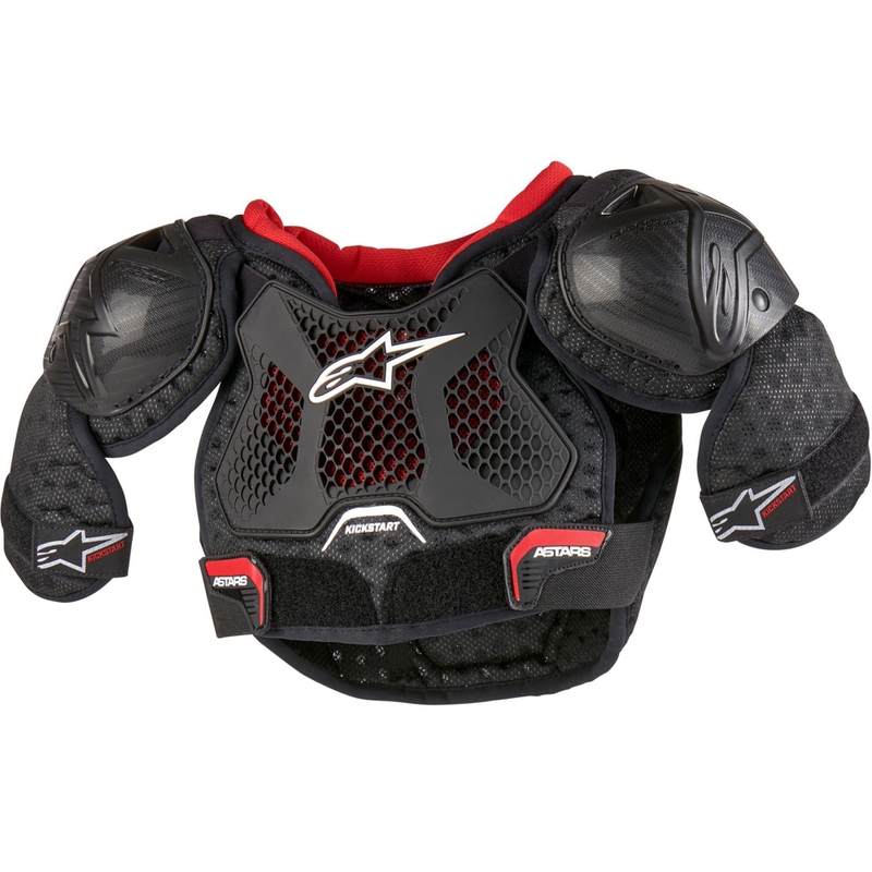 Детски протектор за тяло Alpinestars Bionic Kickstart, черно-червен