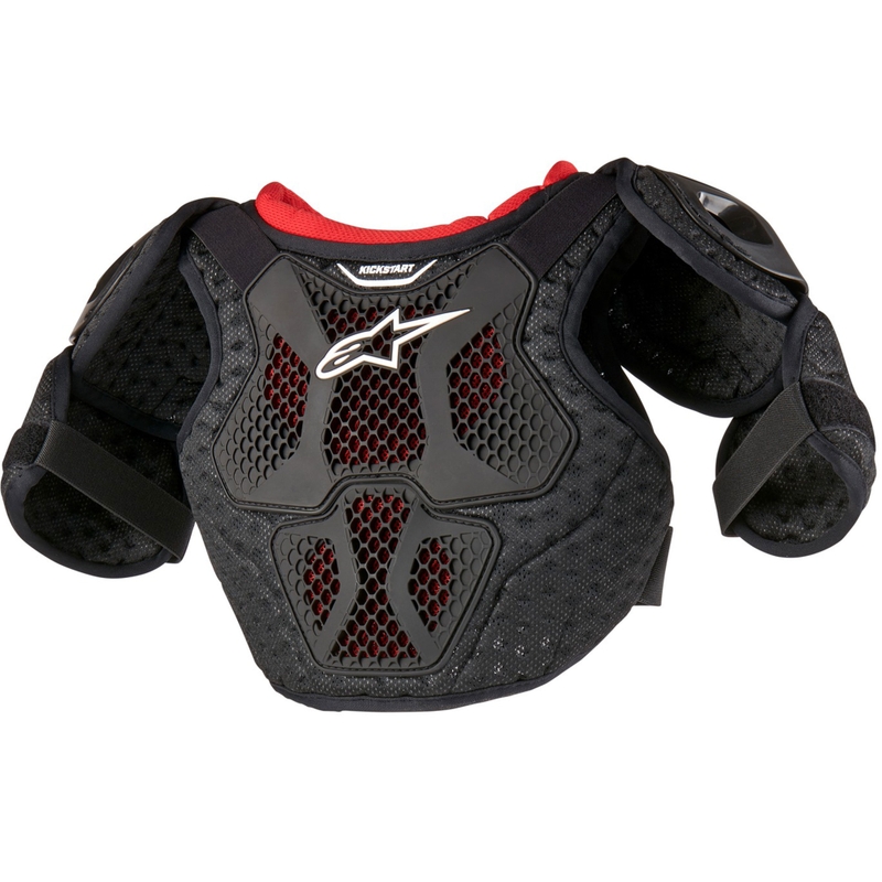 Детски протектор за тяло Alpinestars Bionic Kickstart, черно-червен