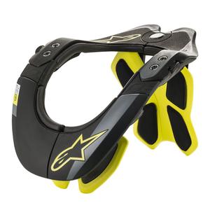 Протектор за врата Alpinestars BNS Tech-2 черно-жълт флуоресцентен