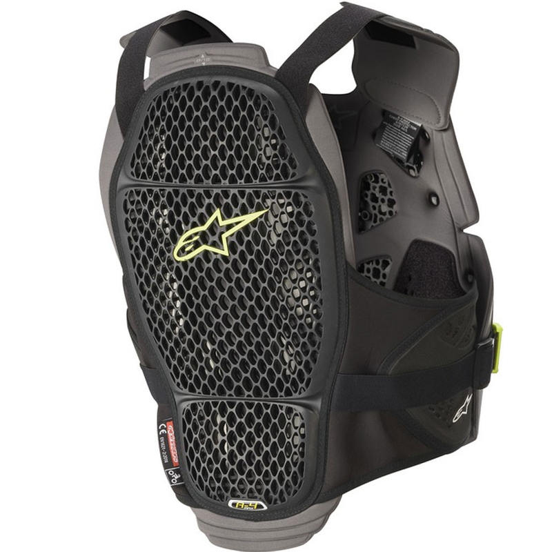 Протектор за гърди Alpinestars A-4 MAX черно-антрацитно-флуоресцентно жълто