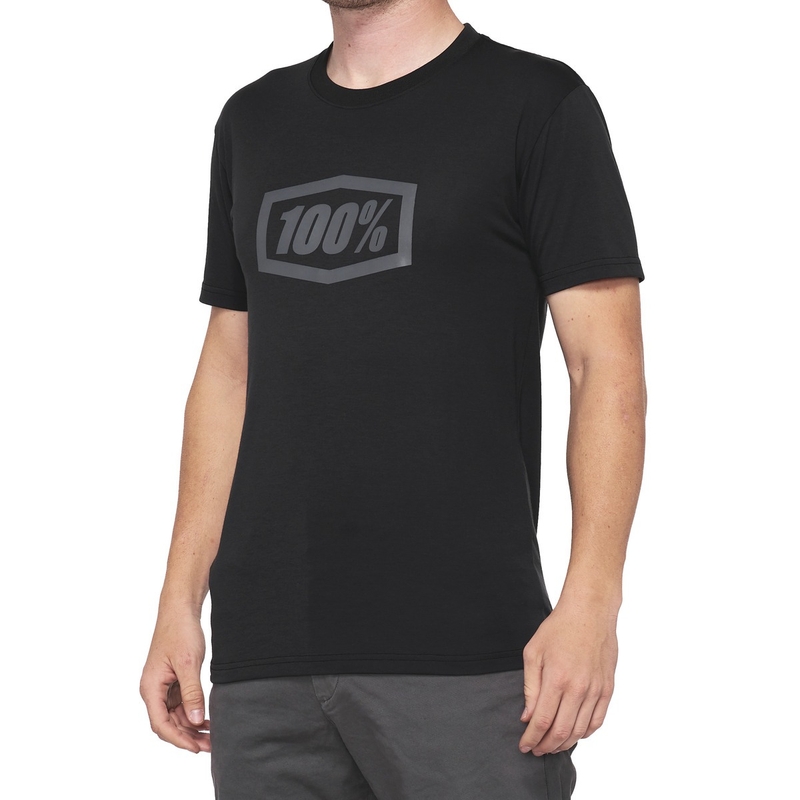 Тениска 100% - USA ICON TECH черна