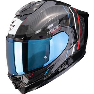 Scorpion EXO-1500 Carbon Air Zity каска за мотоциклет с пълно лице, черно-червено-синьо