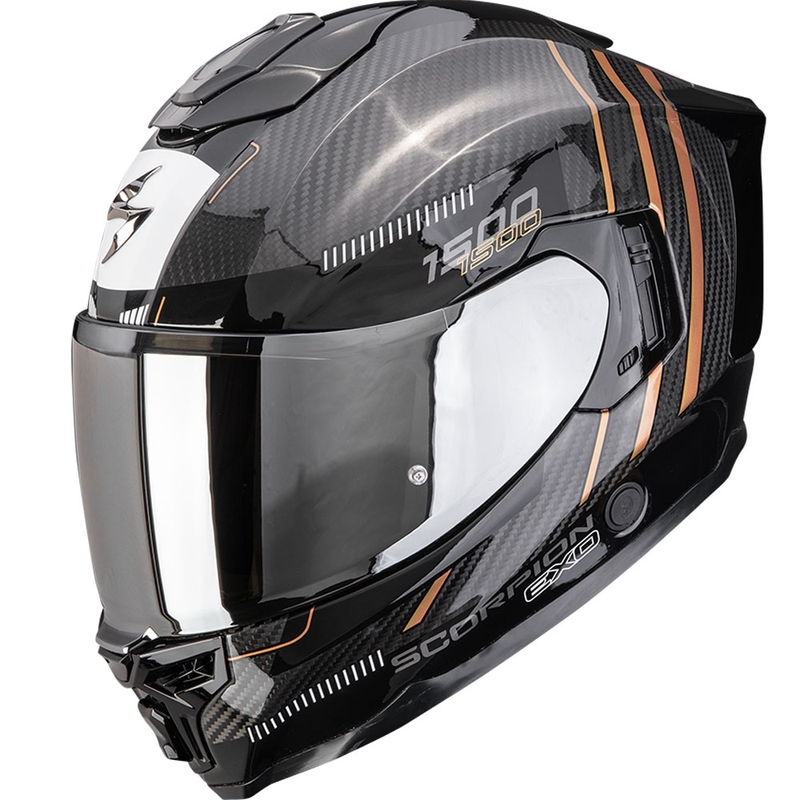 Scorpion EXO-1500 Carbon Air Zity каска за мотоциклет с пълно лице, черно-медна