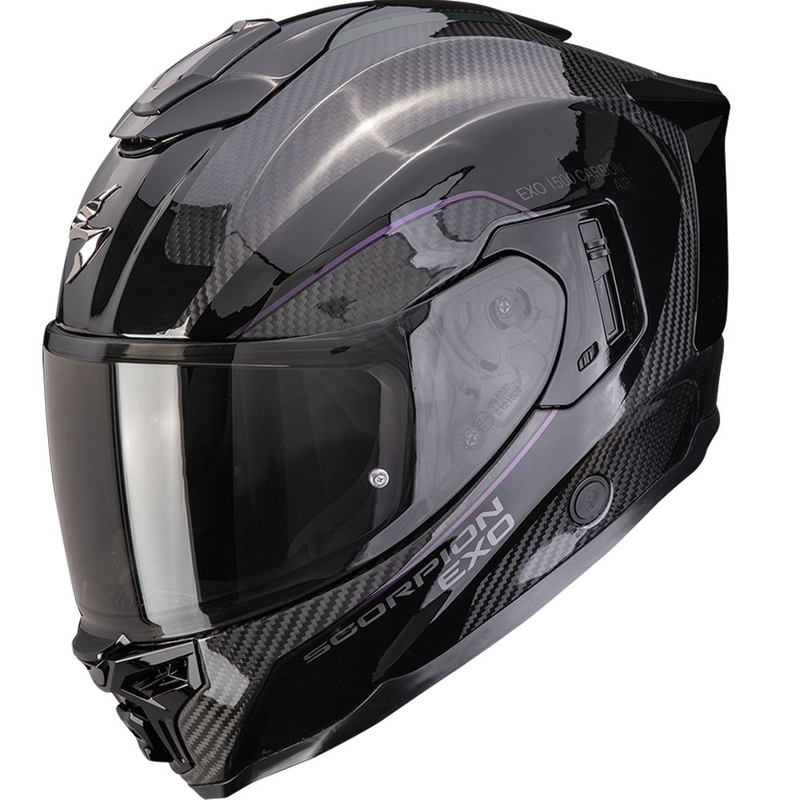 Мотоциклетна каска Scorpion EXO-1500 Carbon Air Mundi, черно-хамелеонова