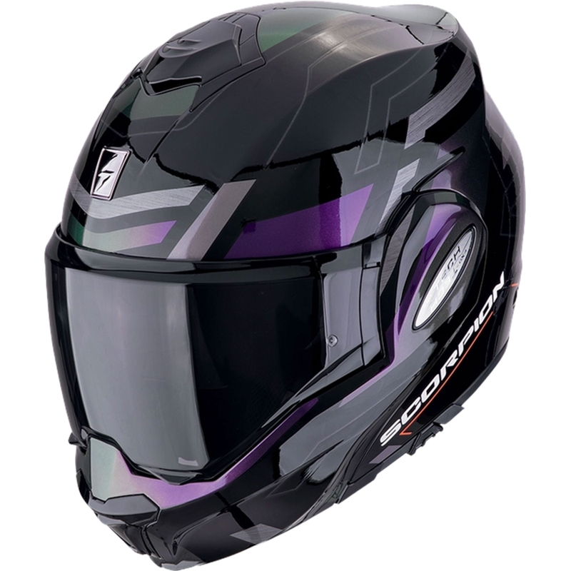 Сгъваема мотоциклетна каска Scorpion EXO-TECH EVO CONQUER матирана черна хамелеон