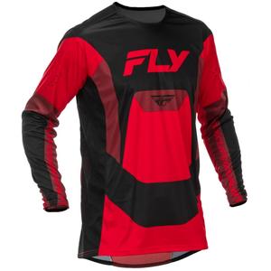 FLY Racing Lite мотокрос фланелка черно-червена II