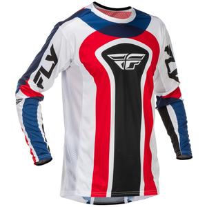 FLY Racing Lite USA мотокрос фланелка червено-бяло-синьо