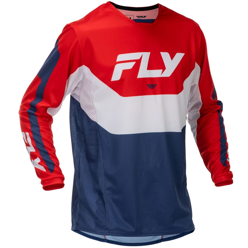 Мотокрос фланелка FLY Racing Kinetic USA червено-бяло-синьо