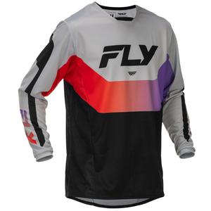 Мотокрос фланелка FLY Racing Kinetic USA сиво-червено-лилаво-черно