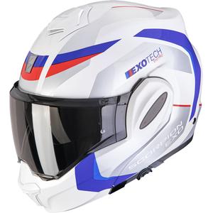 Scorpion EXO-TECH EVO PRO Accuti Мото каска с отваряща се дръжка, бяло-синьо-червено