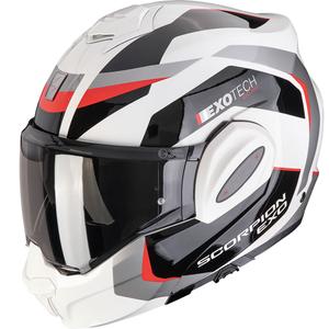 Scorpion EXO-TECH EVO PRO Accuti Мото каска с отваряща се дръжка, сиво-черно-червена