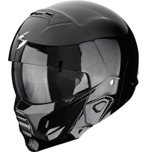 Каска с отворено лице и маска Scorpion EXO-COMBAT II, плътно черна