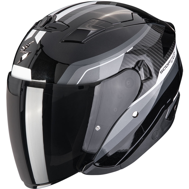 Scorpion EXO-230 Hipe отворена мотоциклетна каска черно-сребриста