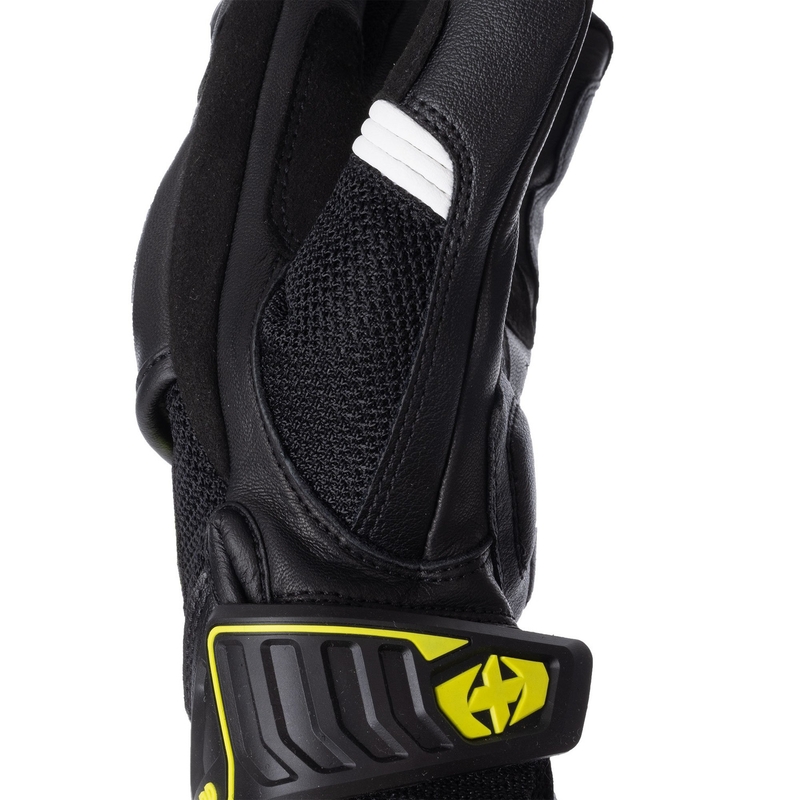Мотоциклетни ръкавици Oxford RP-4S 3.0, черно-бяло-жълто