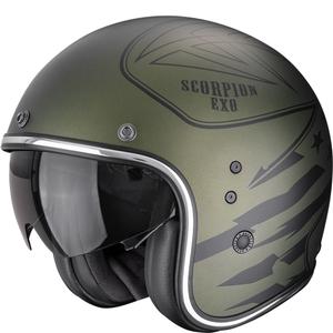 Scorpion Belfast Dawg Отворена мотоциклетна каска, матово зелена