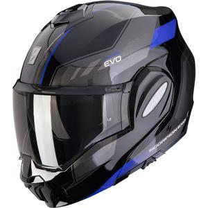 Scorpion EXO-TECH EVO Socius Мото каска с отваряща се конструкция, черно-синя