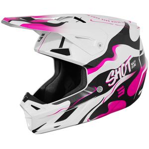 Каска за мотокрос Shot Speed Beast, перлено розова