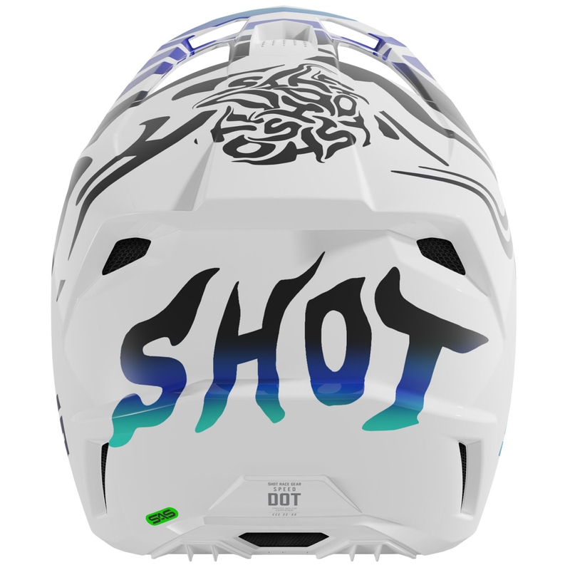 Мотокрос каска Shot Speed Ghost, лъскаво синя