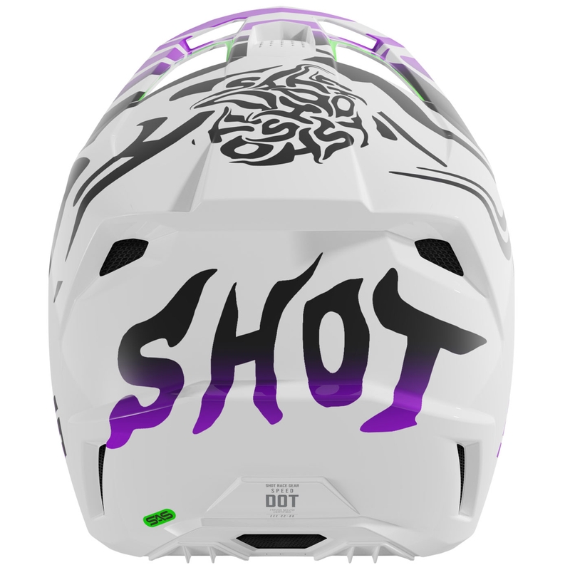 Мотокрос каска Shot Speed Ghost, лъскаво лилава