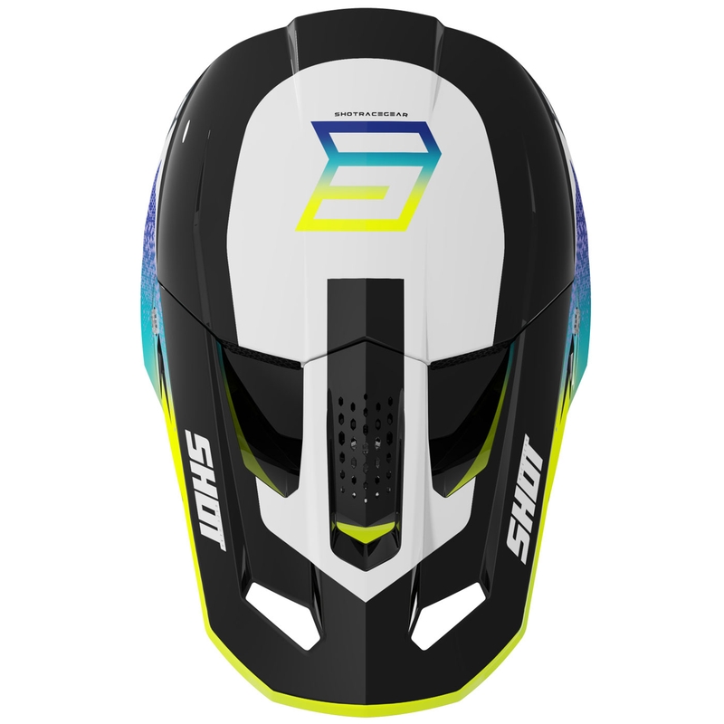 Мотокрос каска Shot Speed Hybrid лъскаво флуоресцентно жълто