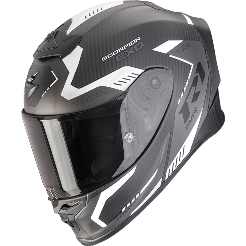 Scorpion EXO-R1 EVO II Carbon Air Propel Мотоциклетна каска с пълно лице, матово черно-сребристо