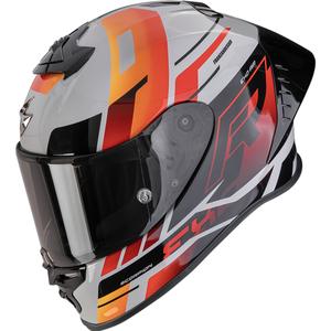 Scorpion EXO-R1 EVO II Air Adrenaline каска за мотоциклет с пълно лице, сиво-червено-оранжева