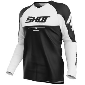 Бяла фланелка за мотокрос Shot Draw Private