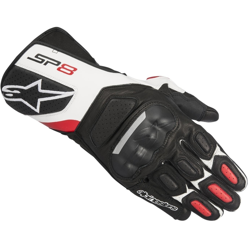 Rukavice Alpinestars SP-8 černo-bílo-červené