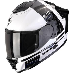 Scorpion EXO-1500 Air Dual каска за мотоциклет с пълно лице, бяло-черно-синьо