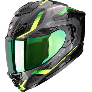 Scorpion EXO-1500 Air Sleek каска за мотоциклет с пълно лице, черно-зелена