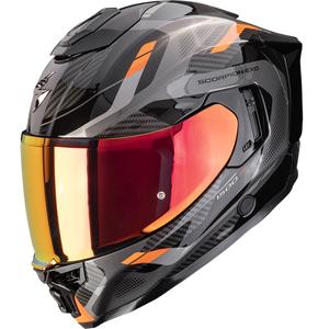 Scorpion EXO-1500 Air Sleek каска за мотоциклет с пълно лице, черно-оранжева