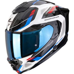 Scorpion EXO-1500 Air Sleek каска за мотоциклет с пълно лице, бяло-червено-синьо