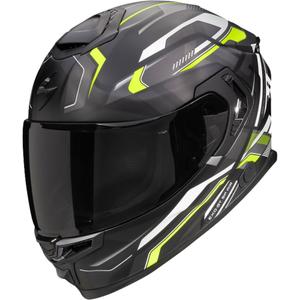 Интегрална каска за мотоциклет Scorpion EXO-GT SP Air Augusta черно-сиво-флуорово жълто
