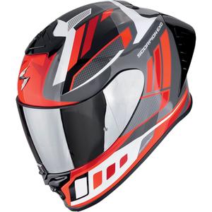 Интегрална мотоциклетна каска Scorpion EXO-R1 EVO II AIR VITAL сиво-бяло-червена
